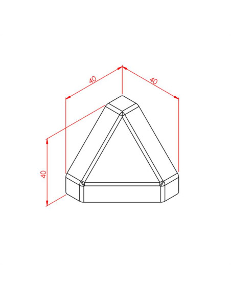 40x40 Üçgen Köşe Bağlantı Kapağı Siyah
