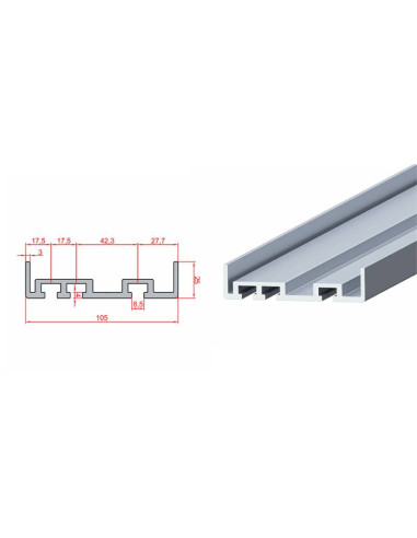 25x105 Konveyör Profili