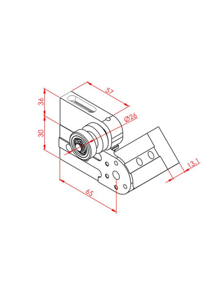 30x30 Minyatür Konveyör Mafsal Plakası
