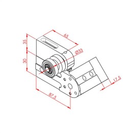 45x45 Minyatür Açılı Mafsal Plakası