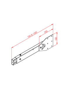 23x127 Dereceli Metal Ayak - Büyük