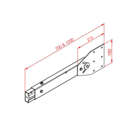 23x127 Dereceli Metal Ayak - Küçük