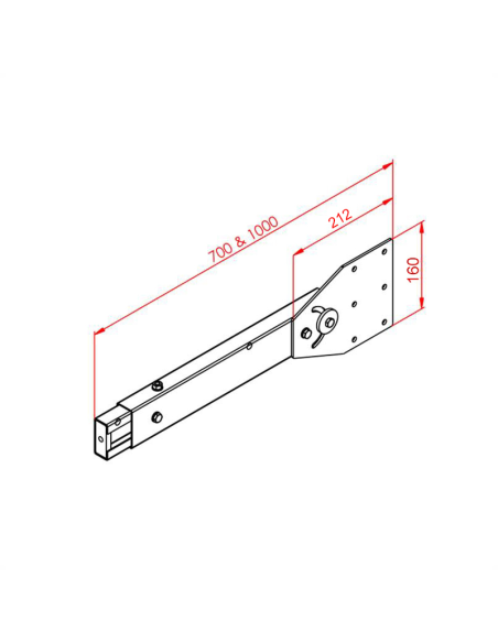 23x127 Dereceli Metal Ayak - Küçük