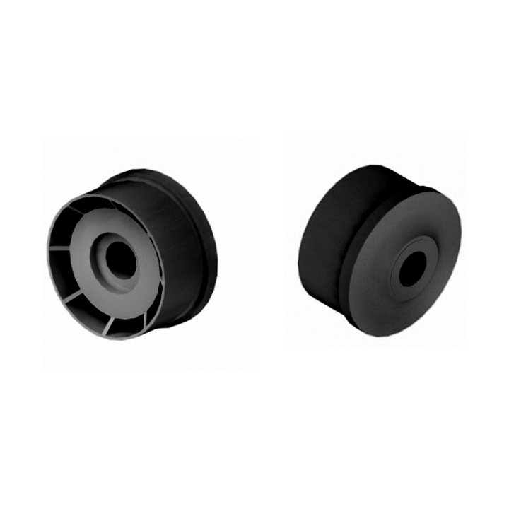 Plastik Rulo Başlığı Ø50 x 1.5mm (Siyah)
