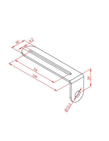 L Ø12 Sensör Bağlantı Sacı 3 mm
