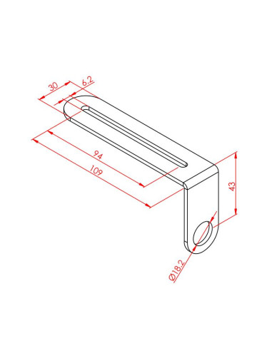 Ø18 L Sensör Bağlantı Sacı 3 mm