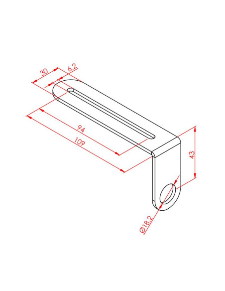 Ø18 L Sensör Bağlantı Sacı 3 mm