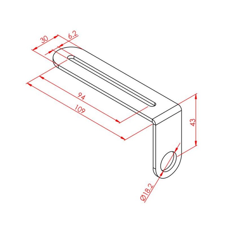 Ø18 L Sensör Bağlantı Sacı 3 mm