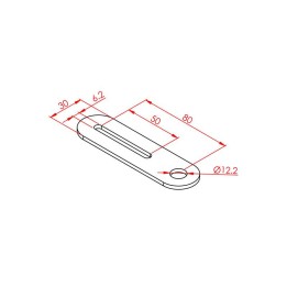 Ø12 Düz Kısa Sensör Bağlantı Sacı 3 mm
