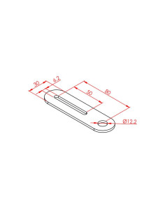 Ø12 Düz Kısa Sensör Bağlantı Sacı 3 mm