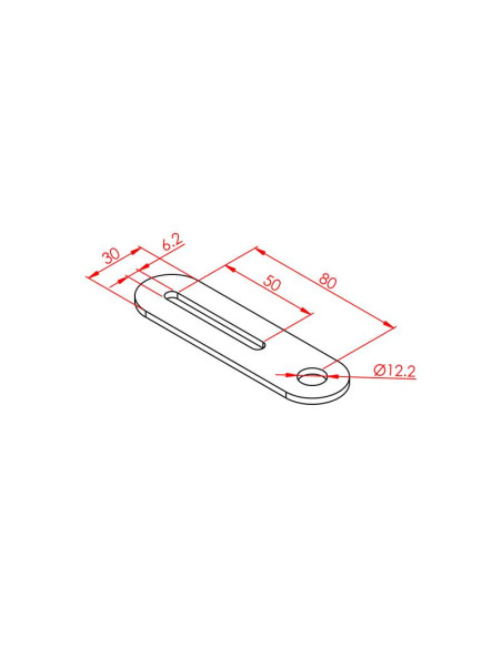 Ø12 Düz Kısa Sensör Bağlantı Sacı 3 mm
