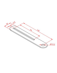 Ø12 Düz Uzun Sensör Bağlantı Sacı 3 mm