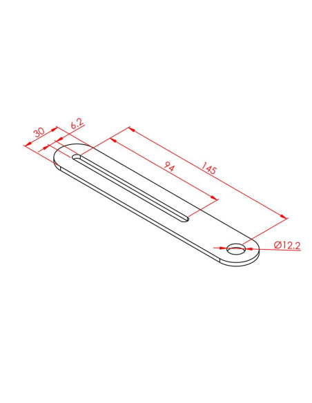 Ø12 Düz Uzun Sensör Bağlantı Sacı 3 mm