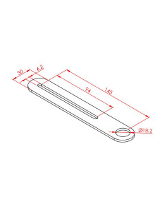 Ø18 Düz Uzun Sensör Bağlantı Sacı 3 mm