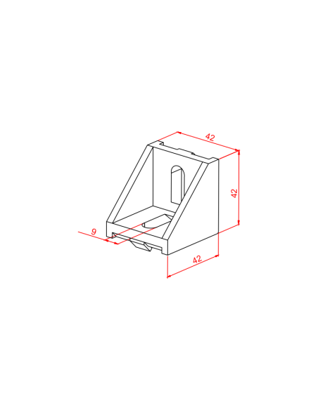 45x45 Geniş Köşe Bağlantı, Kanal:10, Metrik:8