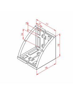 80x80 Geniş Köşe Bağlantı, Kanal:8, Metrik:8 2
