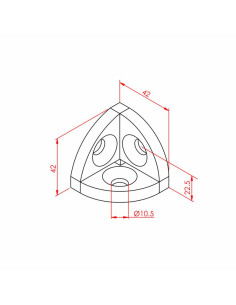 45x45 Radiuslu Köşe...