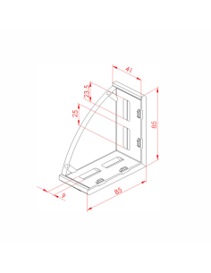 45x90 Uzun Köşe Bağlantı