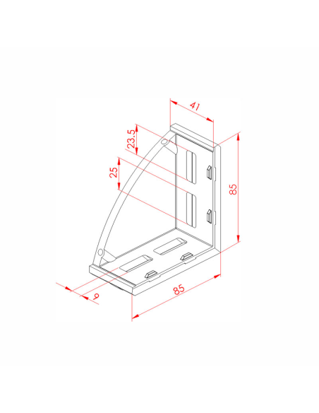 45x90 Uzun Köşe Bağlantı