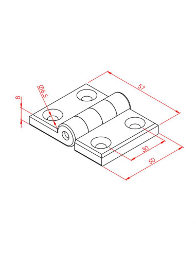 45x30 Plastik Menteşe