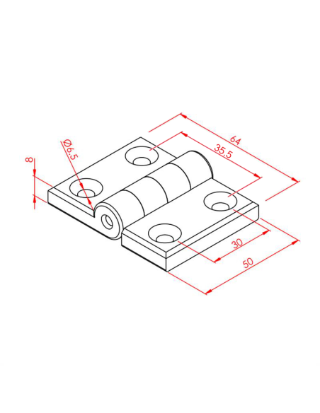 35x35 Plastik Menteşe