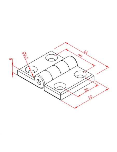 45x45 Plastik Menteşe
