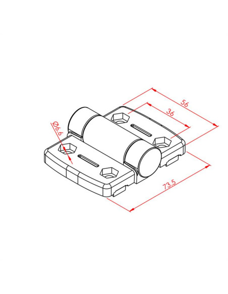 45x45 Kapaklı Plastik Menteşe