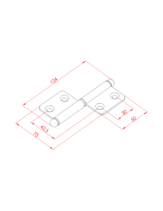 30x30 Yaprak Menteşe (Sol) 2