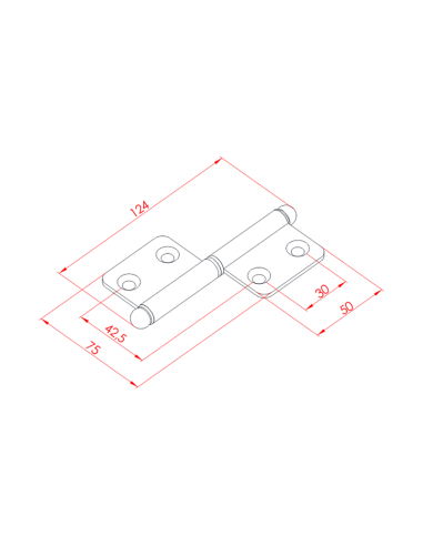 30x30 Yaprak Menteşe (Sol)