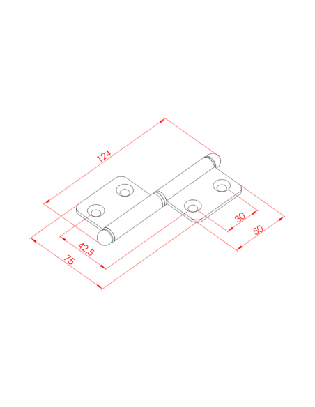 30x30 Yaprak Menteşe (Sol)