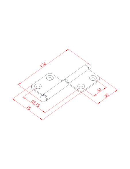 40x40 Yaprak Menteşe (Sağ)
