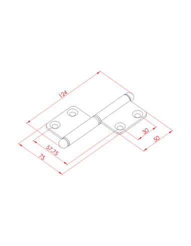 45x45 Yaprak Menteşe (Sol)