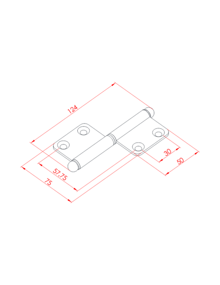 45x45 Yaprak Menteşe (Sol)