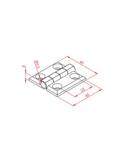 25x25 Menteşe Metal