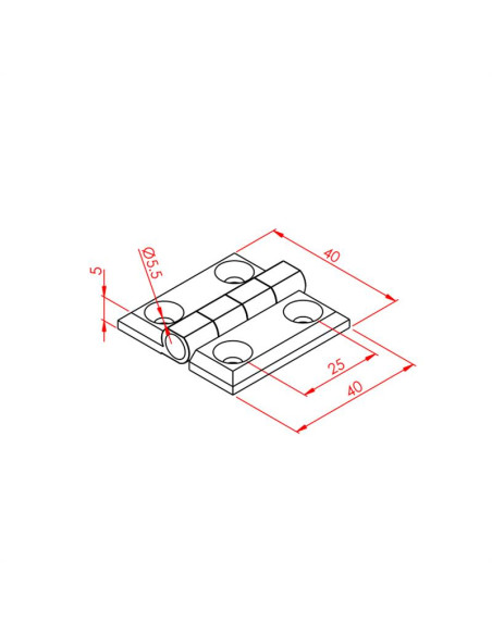 25x25 Menteşe Metal