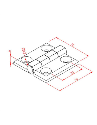 45x45 Menteşe Metal