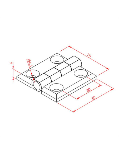 45x45 Menteşe Metal