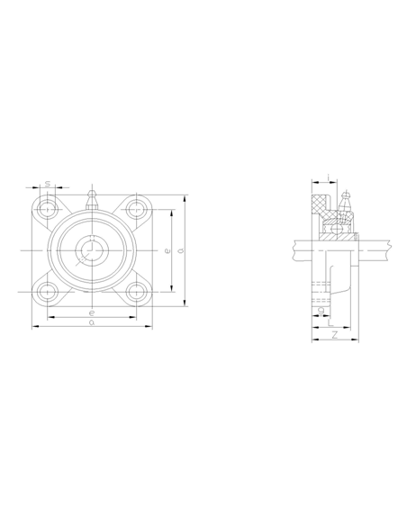 UCF 204 Kare Döküm Yataklı Rulman
