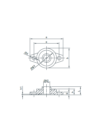 UFL 002 Minyatür Badem Döküm Yataklı Rulman