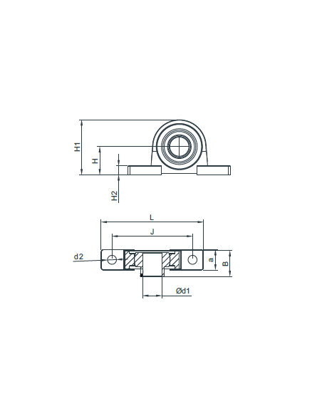 UP 02 Minyatür Ayaklı Döküm Yataklı Rulman