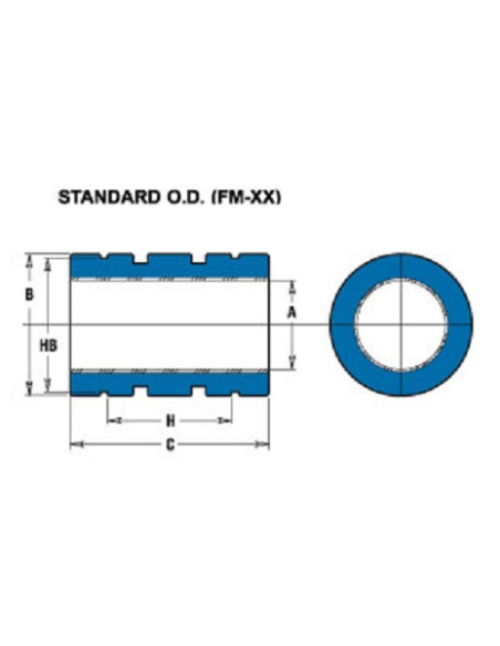 FMC 30, Kendinden Yağlamalı Lineer Teflon Rulman, Standart Seri