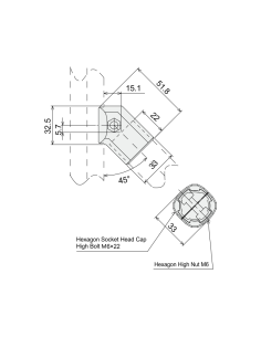 45° Bağlantı - Dıştan,... 2