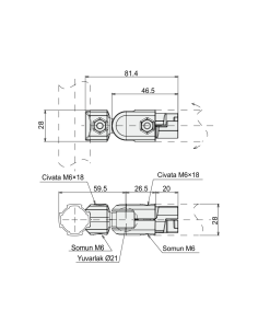 180° Açılı Bağlantı Parçası...