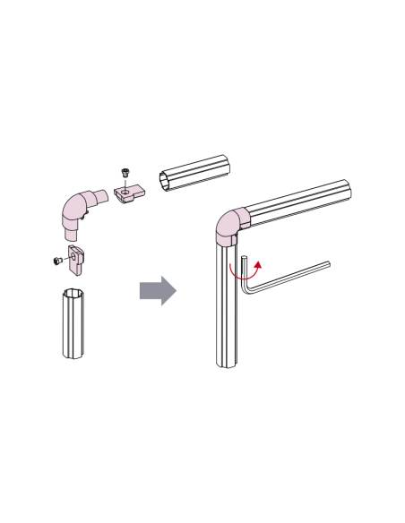 90° Dirsek Bağlantı - İçten, DKJ28-B15