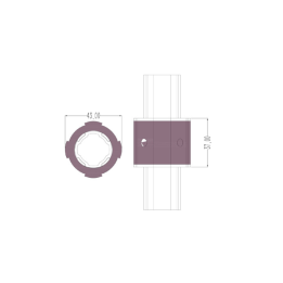 Ø28 Sürgü Parçası Döner Tip 55 mm, DKE28-L55Z