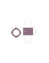 Ø28 Sürgü Parçası Döner Tip 55 mm, DKE28-L55Z