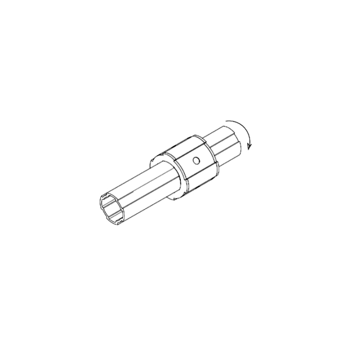 Ø28 Sürgü Parçası Döner Tip 55 mm, DKE28-L55Z