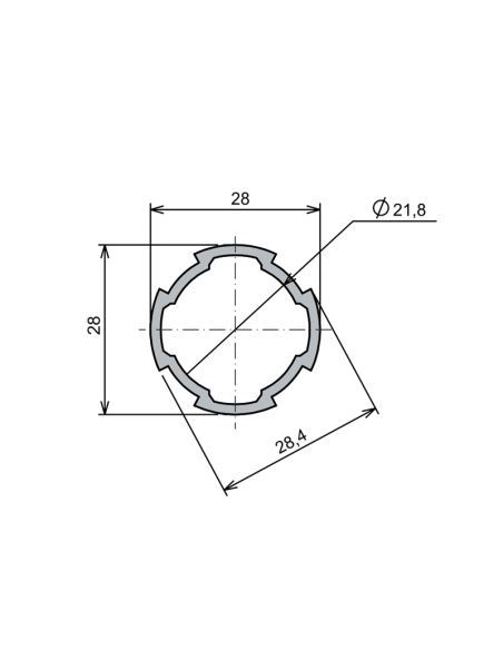 Ø28 - 1,7 mm Boru Profil