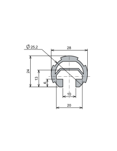 Ø28 T Kanallı Profil 2