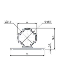 Ø28 - 1,7 mm T Boru Profil 2
